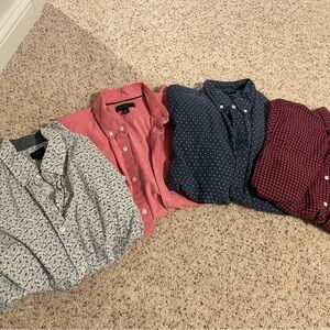 J. Crew Men's Casual Button Down Shirts - Blue, Red, Pink